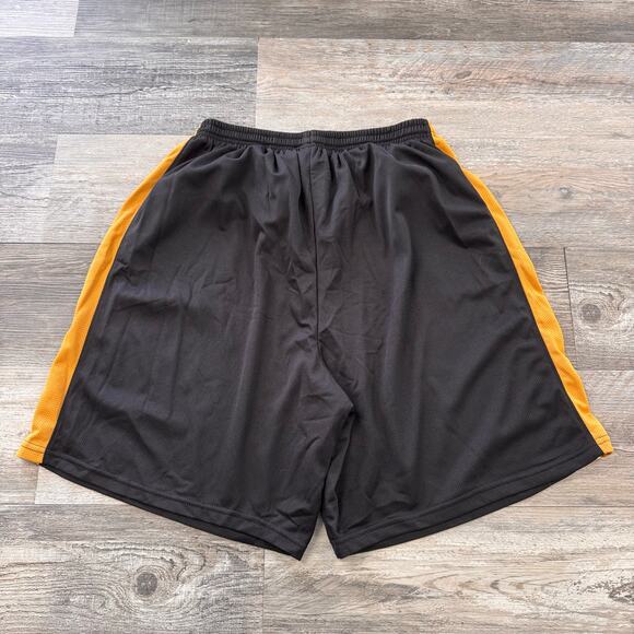 Vintage Nike Vanderbilt Commodores Black Yellow Men XL Mini Swoosh Gym Shorts - Picture 2 of 8